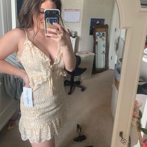 Cream Lace Dress